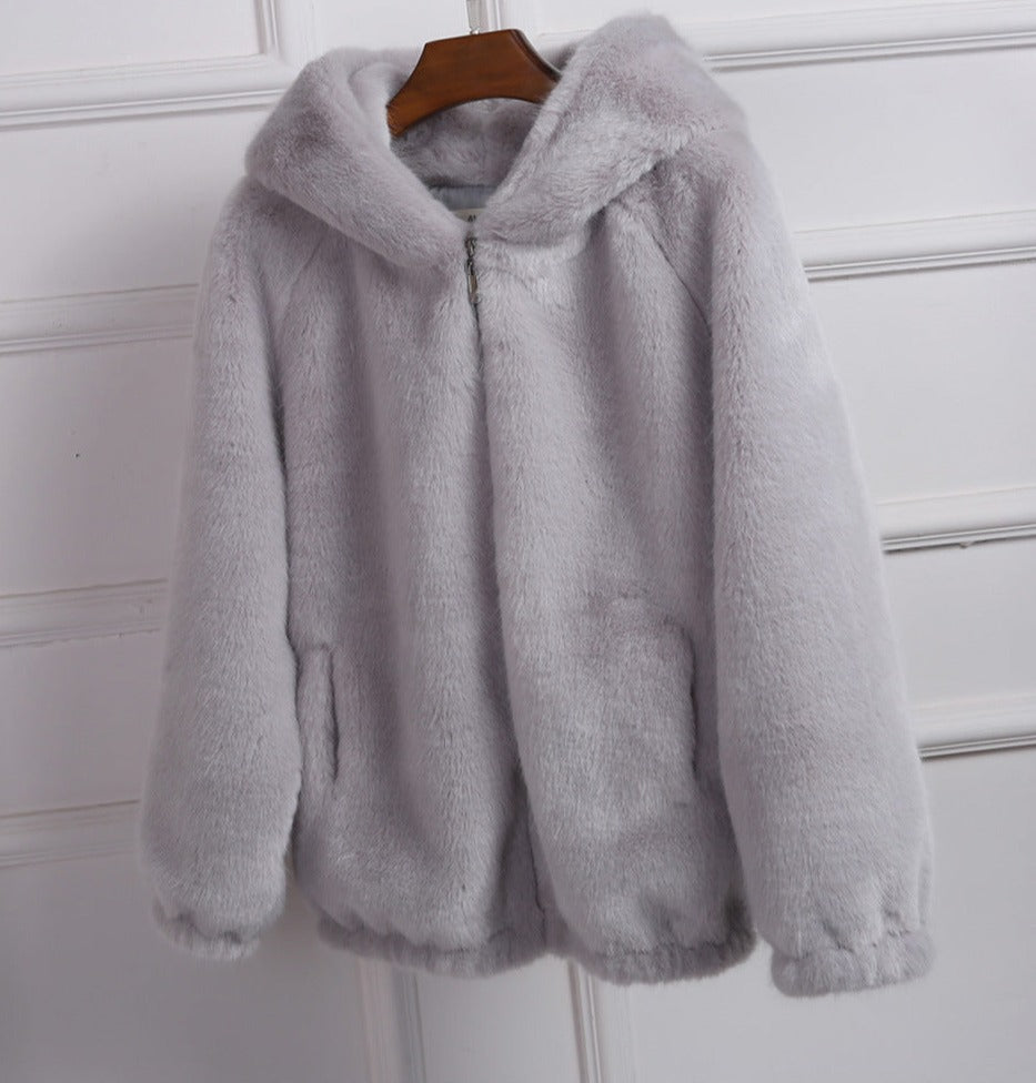 Fluffy Hooded Jacket