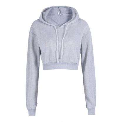 Crop Top Drawstring Hoodie