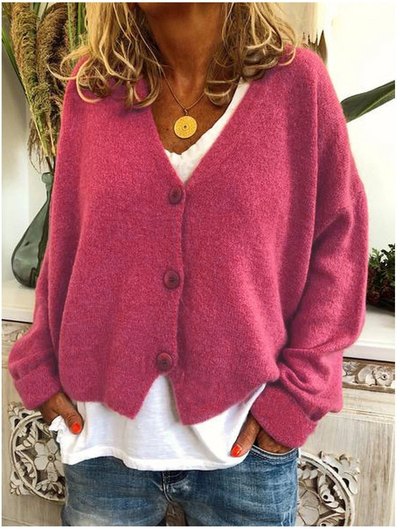 Loose V-neck Cardigan