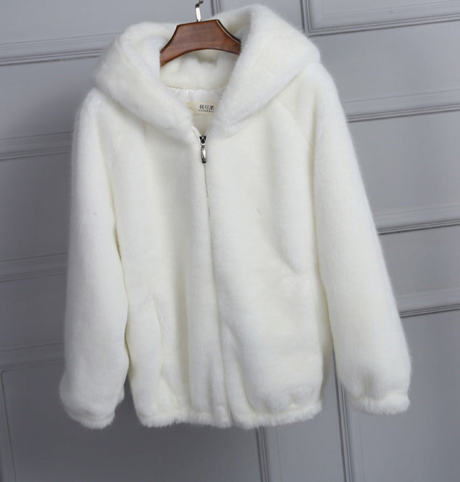 Fluffy Hooded Jacket