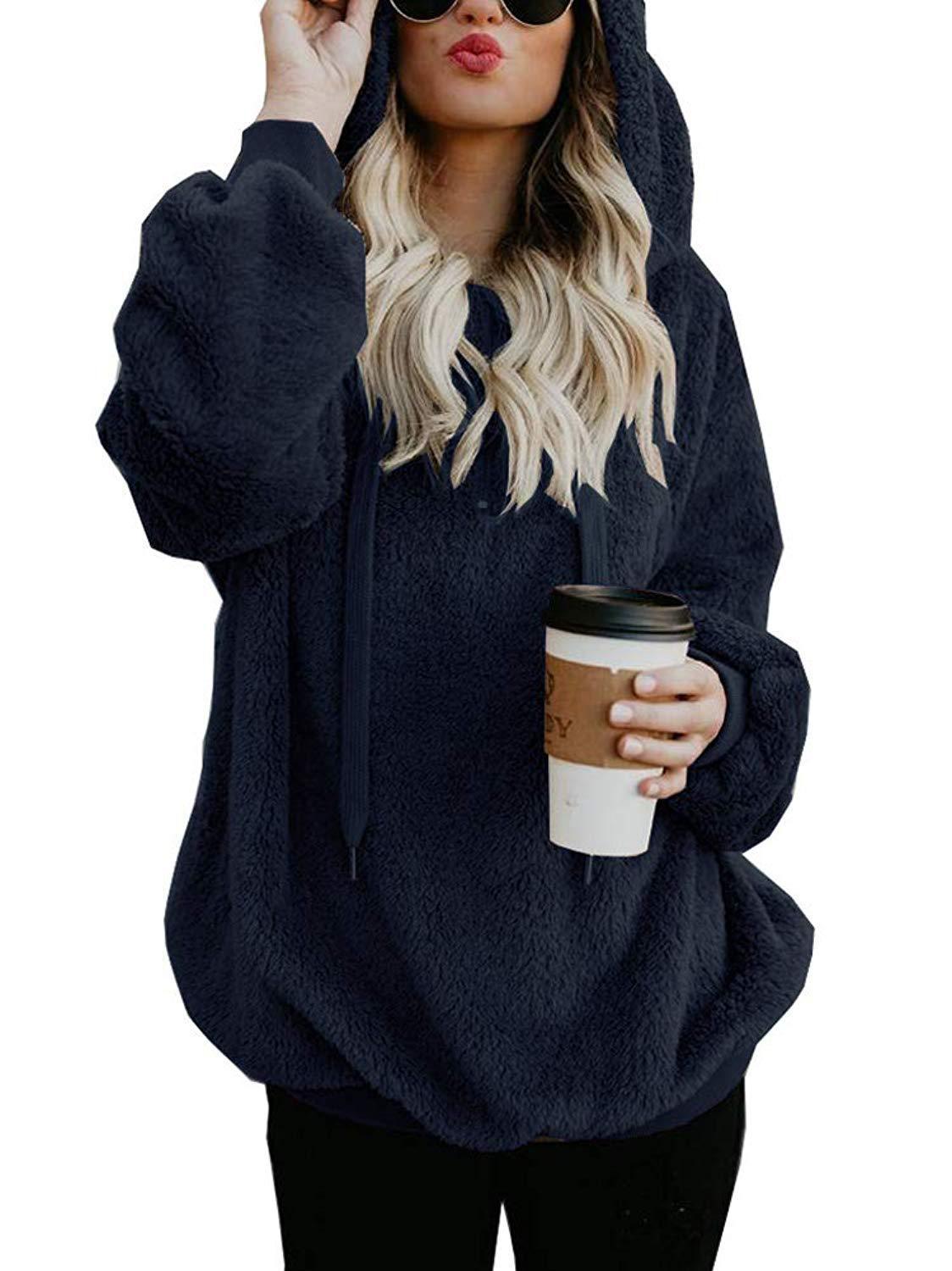 Fleece Drawstring Hoodie