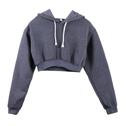 Crop Top Drawstring Hoodie