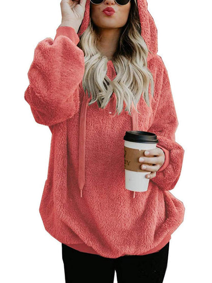 Fleece Drawstring Hoodie