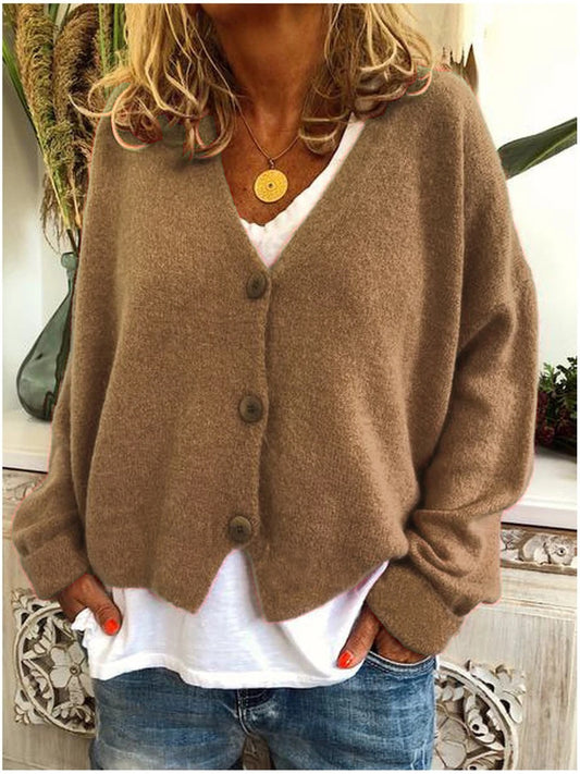 Loose V-neck Cardigan