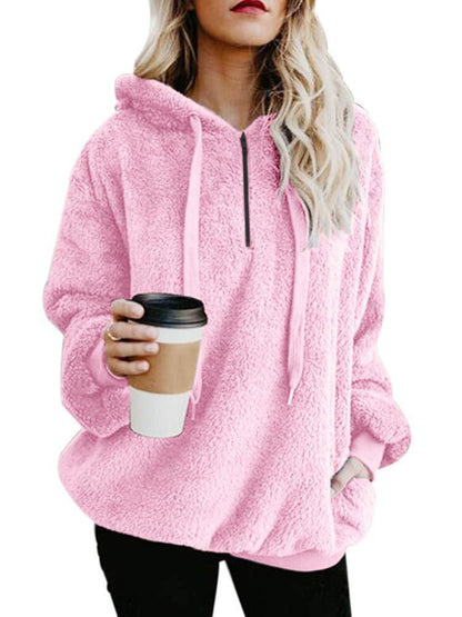 Fleece Drawstring Hoodie