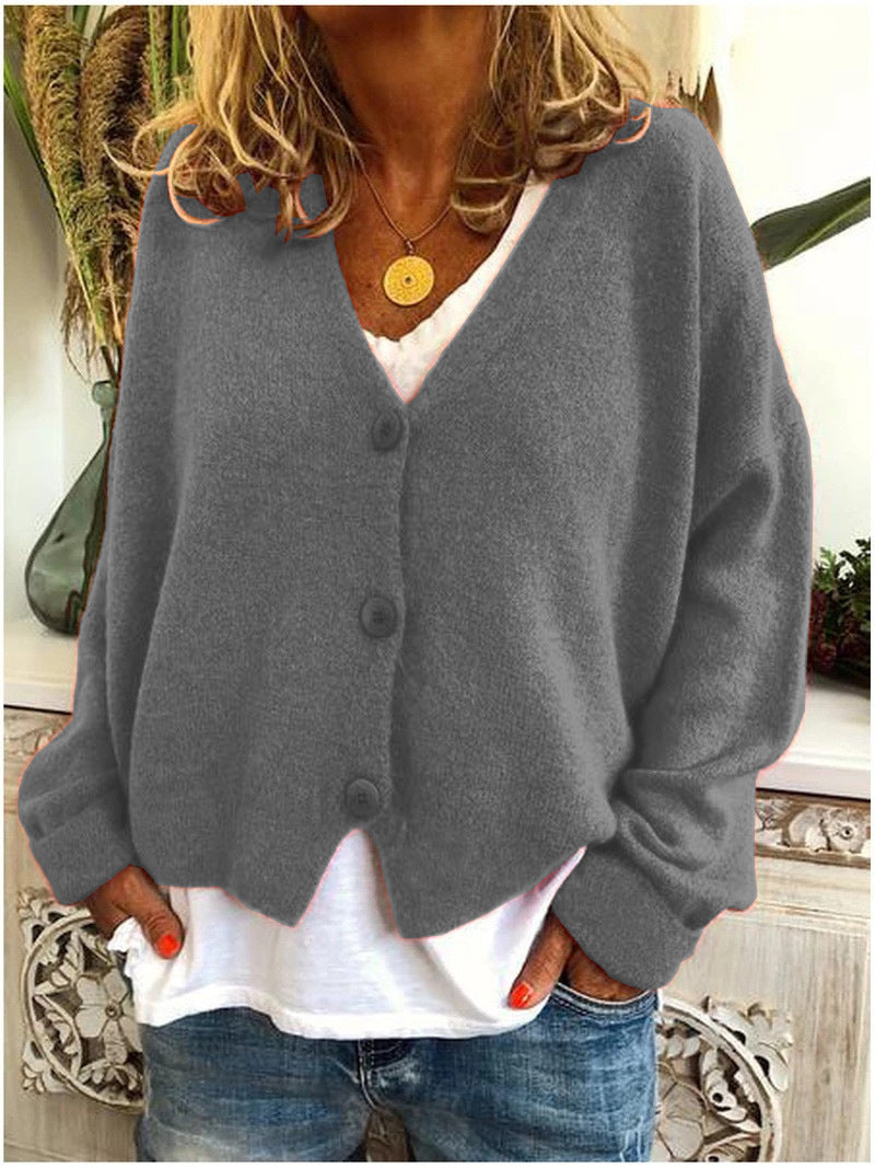 Loose V-neck Cardigan