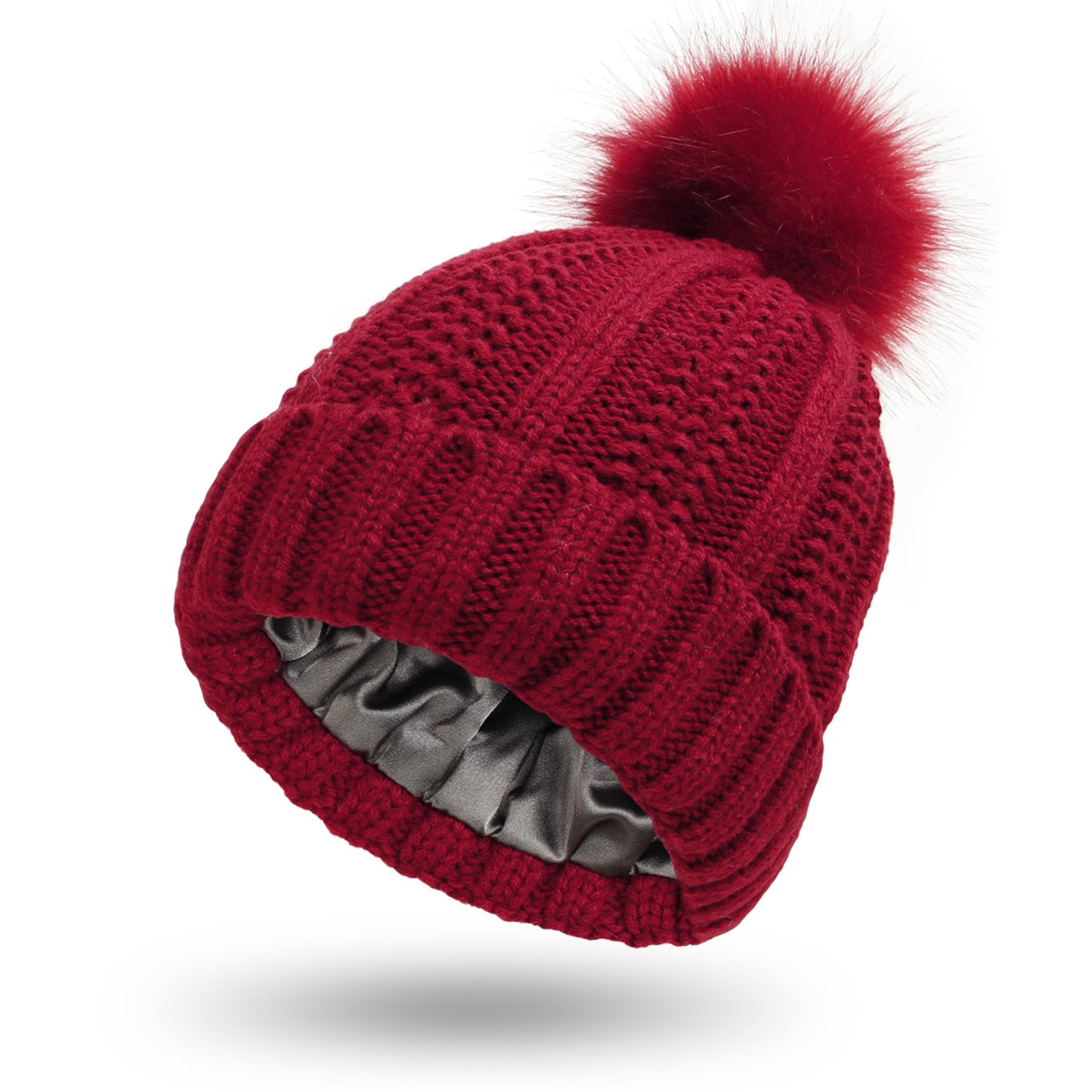 Faux Fur Pom Pom Beanie