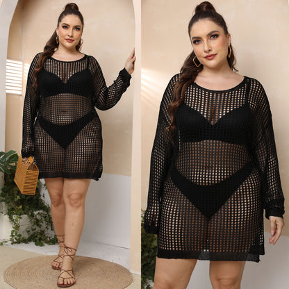 Plus Size Woven Bikini Cover Up