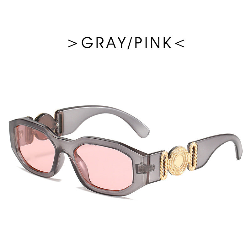 Metal Hinged Small Frame Sunglasses