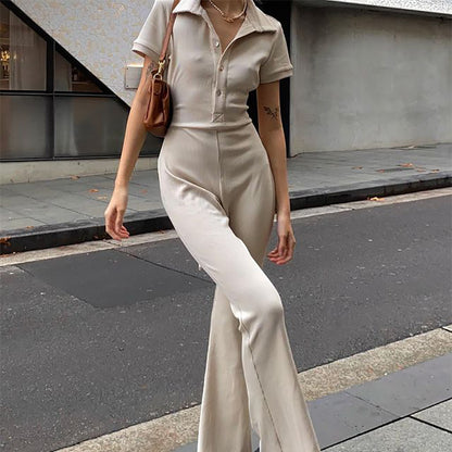 Slim Fit Backless Jumpsuit