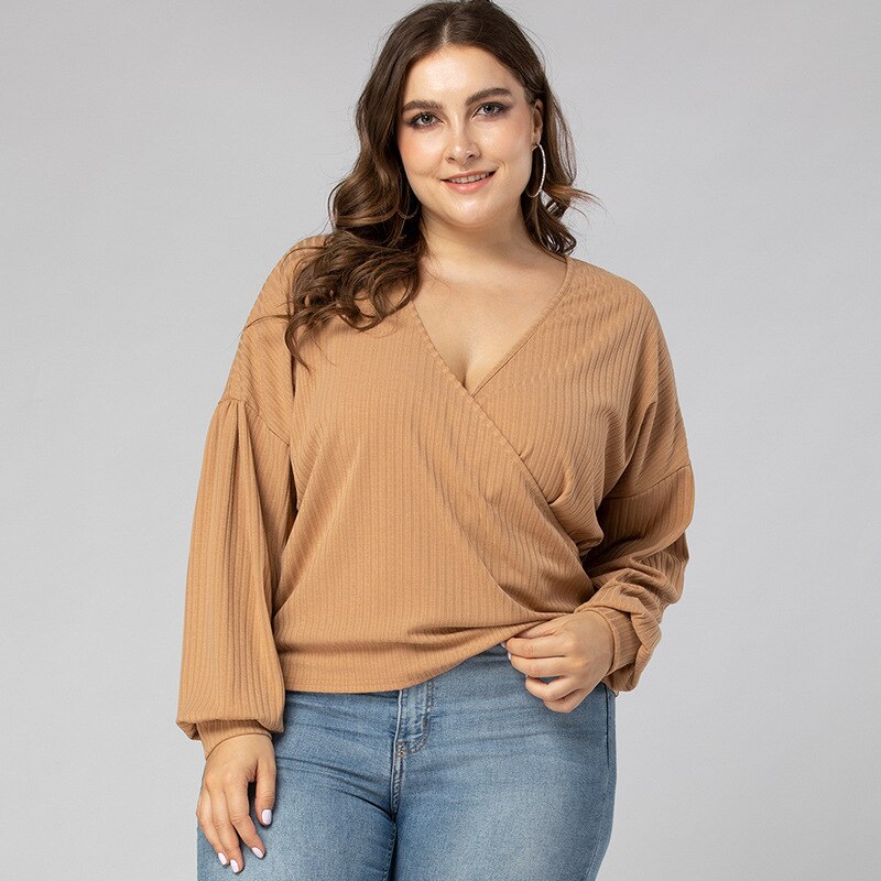 Plus Size V-Neck Top