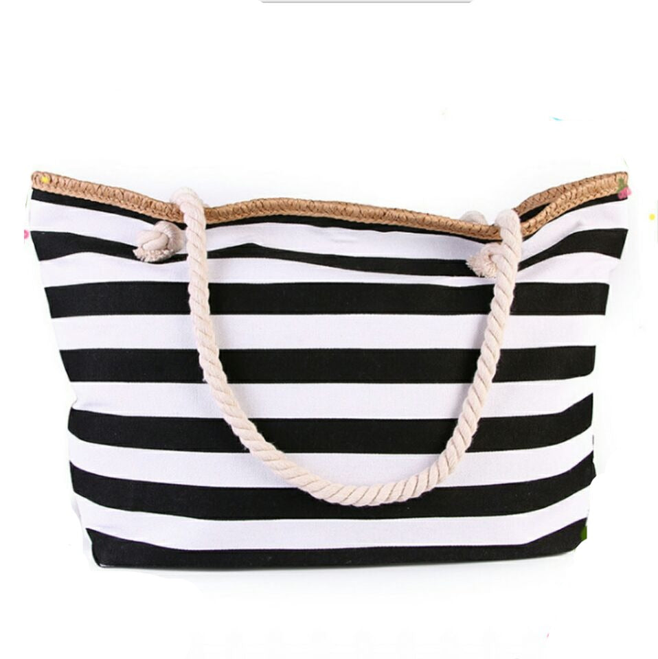 Cheerful Striped Beach Bag