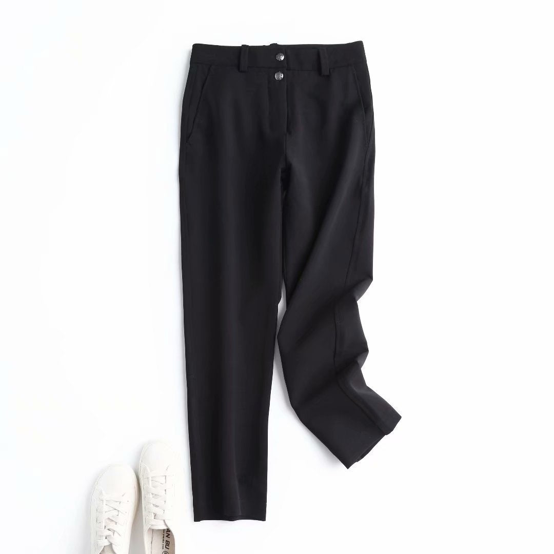 Straight Cut Casual Trousers