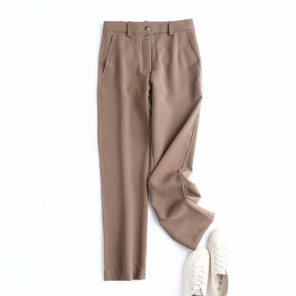 Straight Cut Casual Trousers