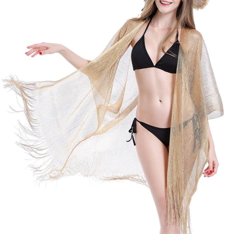 Tassel Gold Bikini Cover Up