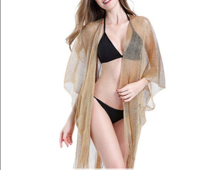 Tassel Gold Bikini Cover Up