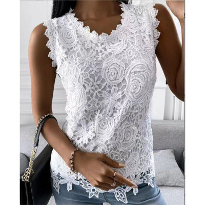 Flowers Lace Summer Tank Top