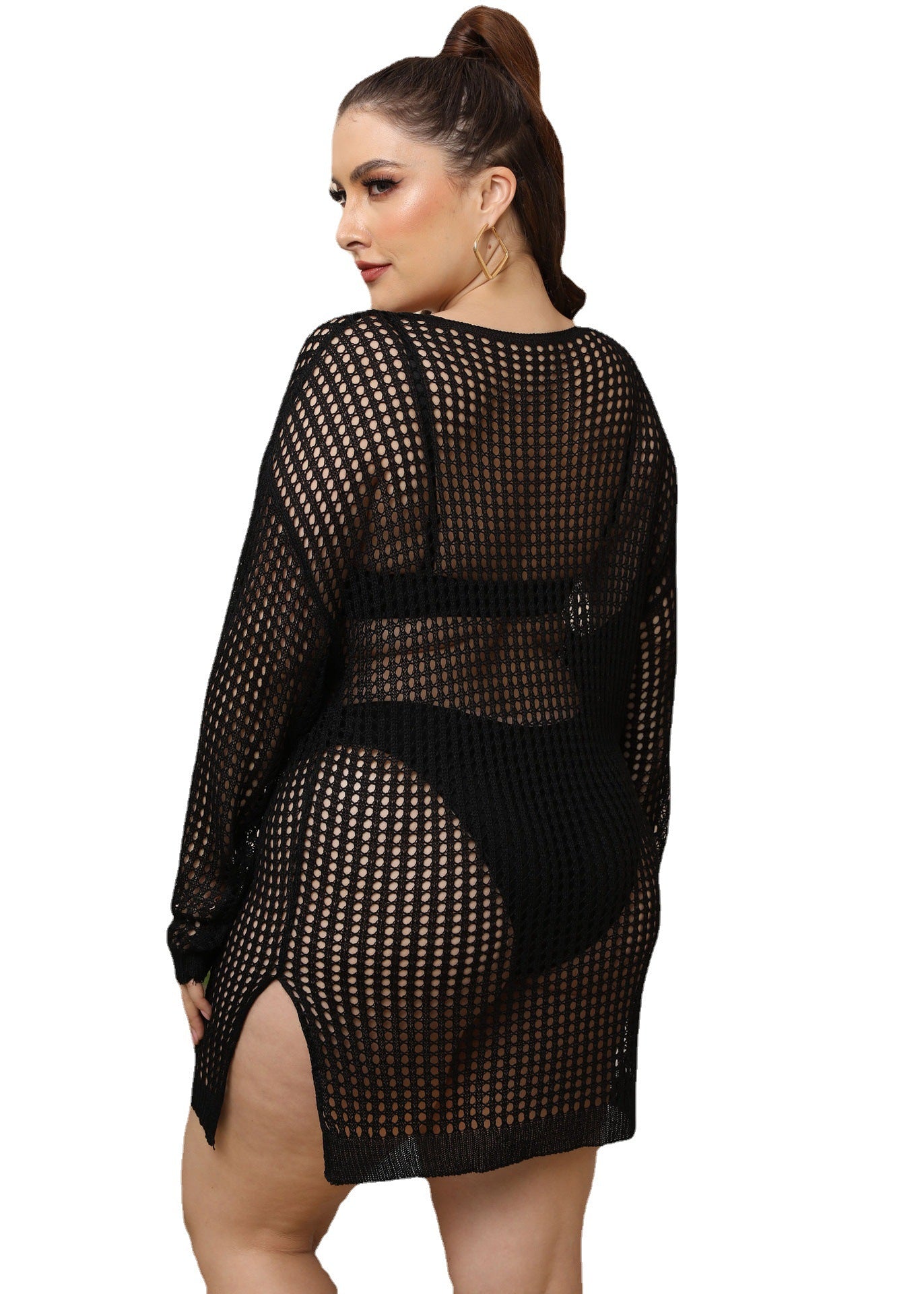 Plus Size Woven Bikini Cover Up