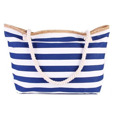 Cheerful Striped Beach Bag