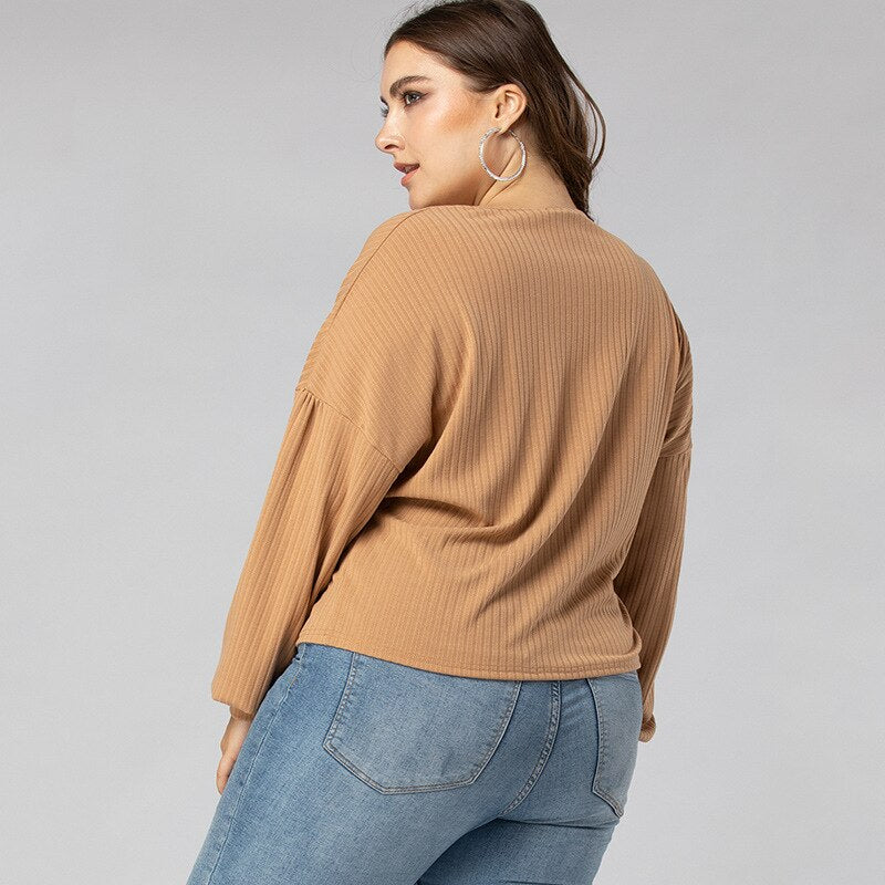 Plus Size V-Neck Top