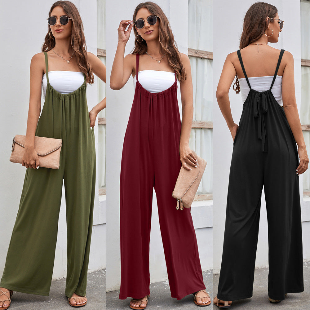 Sleeveless High Waist Wide Leg Jumpsuit