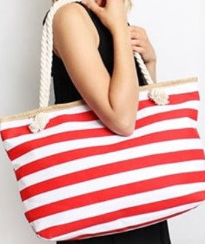 Cheerful Striped Beach Bag