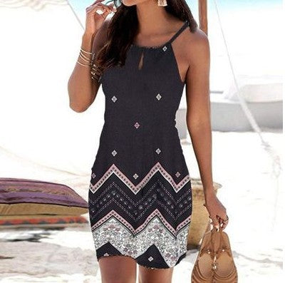 Halter Neck Sleeveless Dress