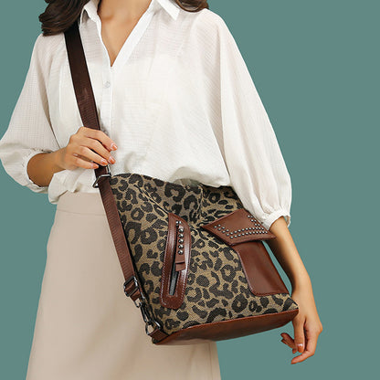 Rivet Design Leopard Bag