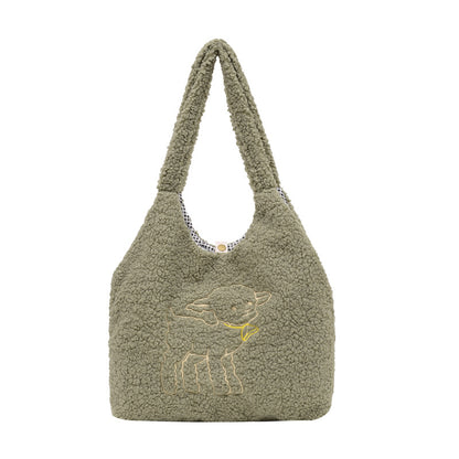 Fleece Lamb Shoulder Bag