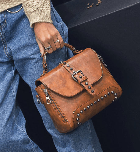 Vintage Leather Shoulder Handbag