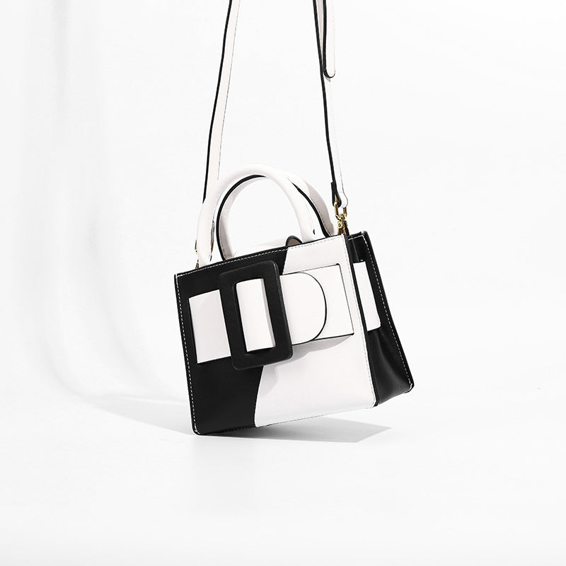 One-shoulder Messenger Black & White Bag