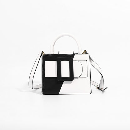 One-shoulder Messenger Black & White Bag