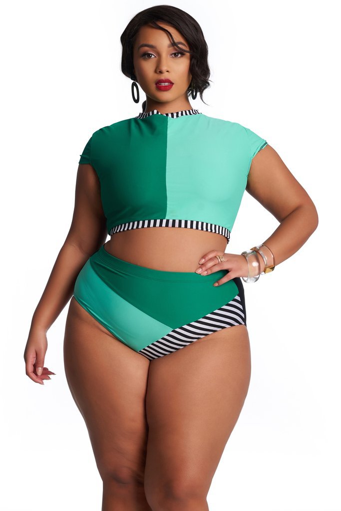 Plus Size Two Piece Swimsuit