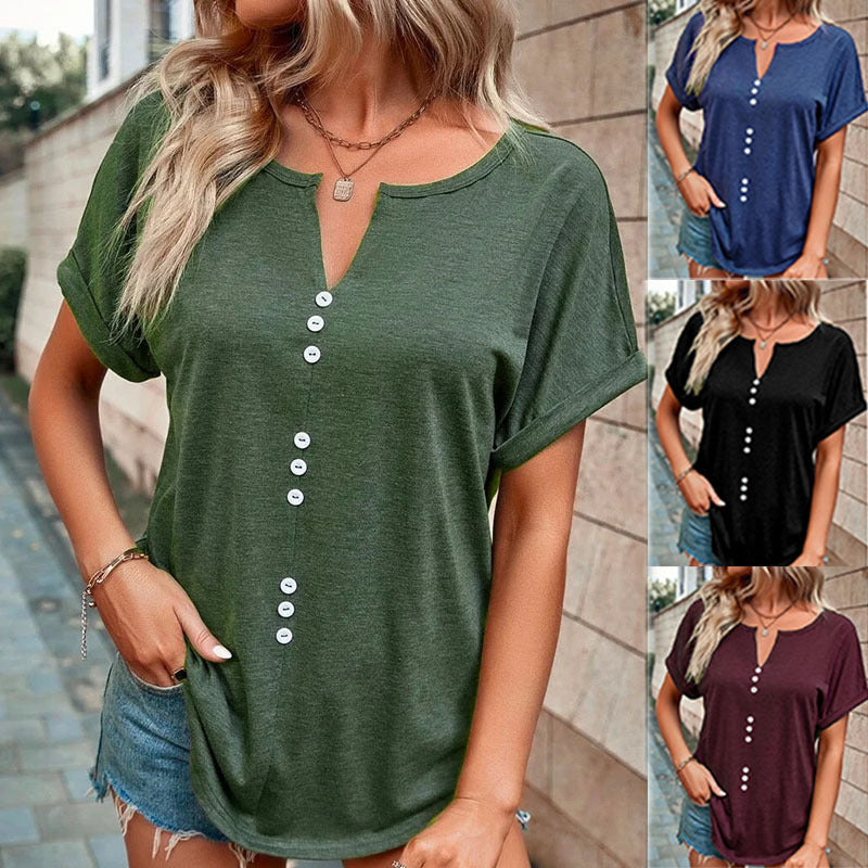 V-neck Short Sleeve T-Shirt