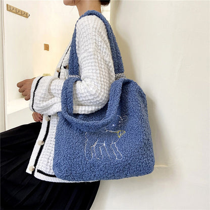 Fleece Lamb Shoulder Bag