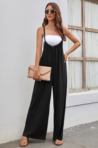 Sleeveless High Waist Wide Leg Jumpsuit