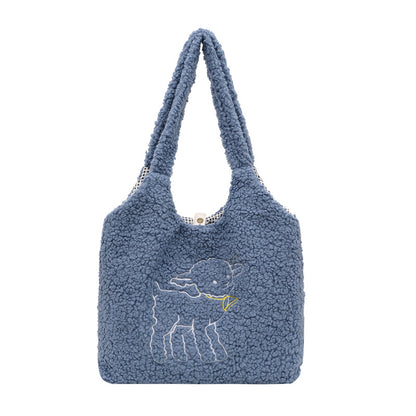 Fleece Lamb Shoulder Bag